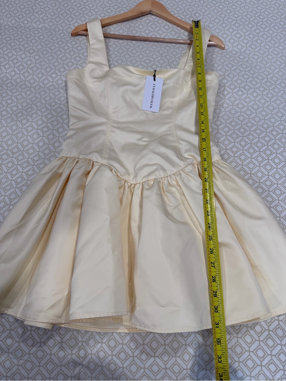 WeWoreWhat Cream Square-Neck Ruffle Mini Dress - Picture 5 of 9